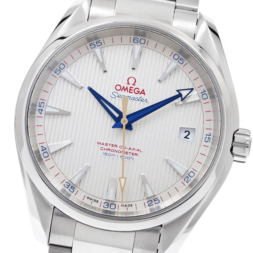 OMEGA SEAMASTER AQUA TERRA GOLF COAXIAL WATCH: OMEGA Seamaster Aqua Terra Golf Coaxial Watch Brand: OMEGA Type: Wristwatch Material: Band Material Stainless Steel, Case Material Stainless Steel Color: Band Color Silver, Dial Color Silver, Case