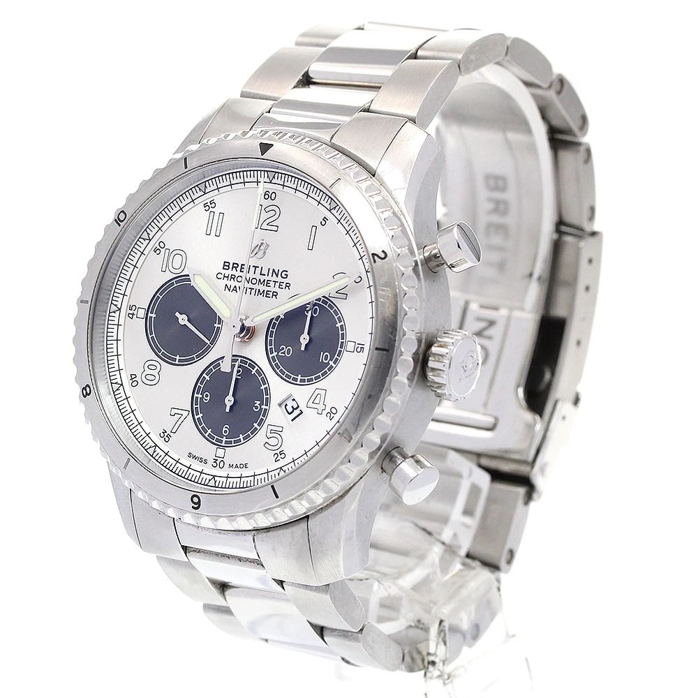 BREITLING NAVITIMER CHRONOGRAPH SILVER WATCH - 2