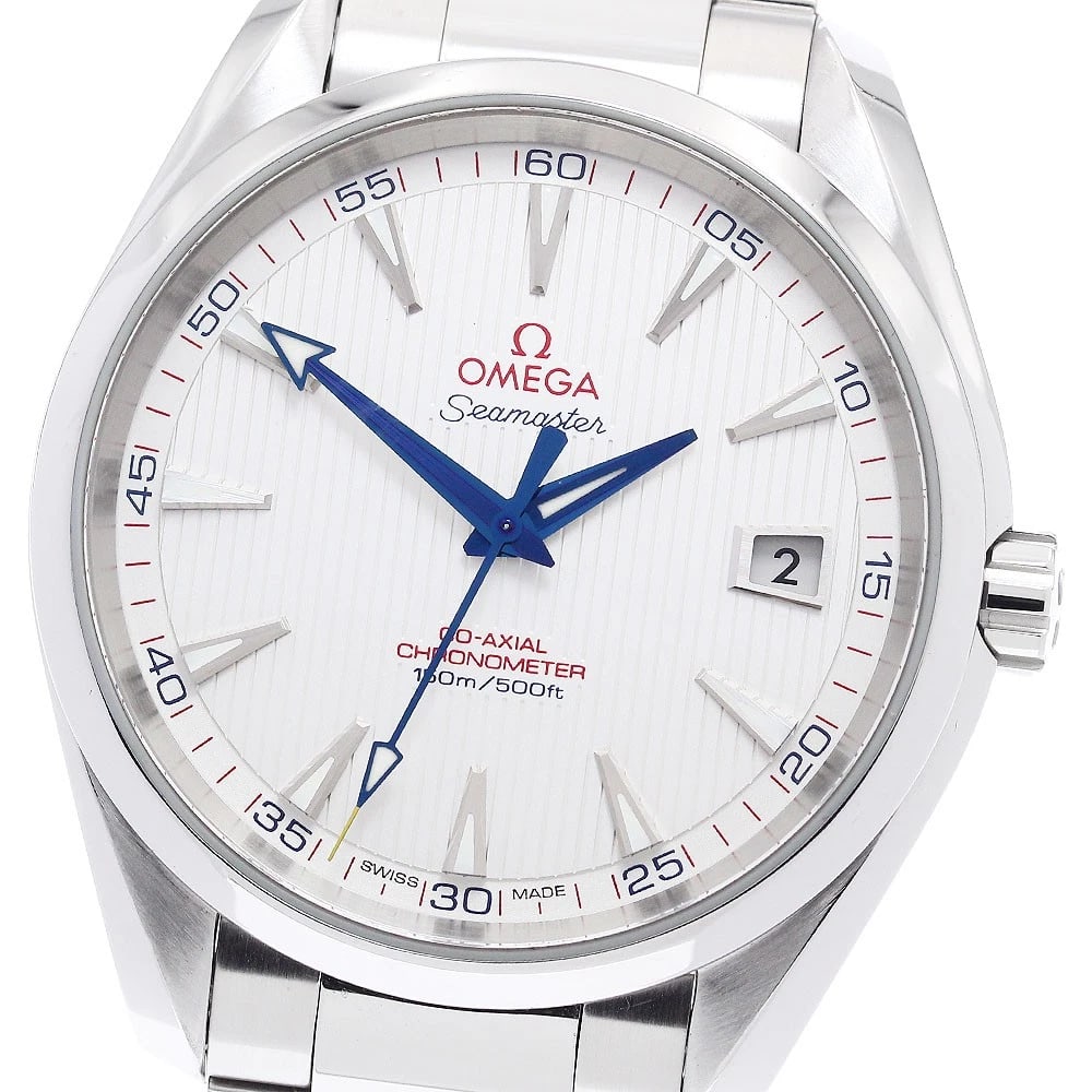 OMEGA SEAMASTER AQUA TERRA CO AXIAL WATCH: OMEGA Seamaster Aqua Terra Co Axial Watch Brand: OMEGA Type: Wristwatch Material: Band Material Stainless Steel, Case Material Stainless Steel Color: Band Color Silver, Dial Color Silver, Case Colo
