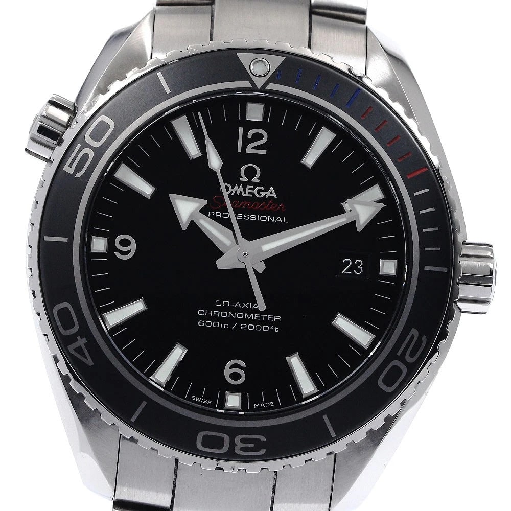OMEGA SEAMASTER PLANET OCEAN WATCH: OMEGA Seamaster Planet Ocean Watch Brand: OMEGA Type: Wristwatch Material: Band Material Stainless Steel, Case Material Stainless Steel Color: Band Color Silver, Dial Color black, Case Color