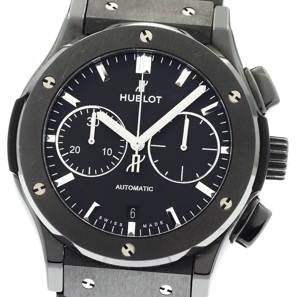 HUBLOT CLASSIC FUSION BLACK CHRONOGRAPH WATCH (1 of 2)