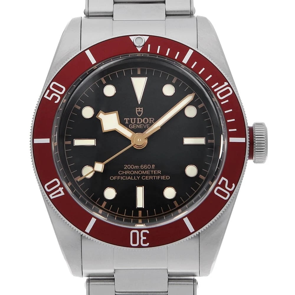 TUDOR HERITAGE BLACK WATCH: TUDOR Heritage Black Watch Brand: TUDOR Type: Wrist watch Material: Band Material Stainless Steel, Case Material Stainless Steel Color: Dial Color Black Size: Case:W41mm Circumference of