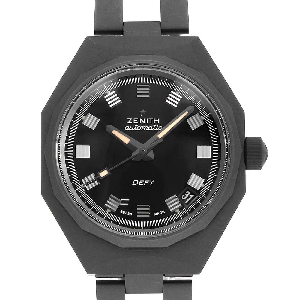 ZENITH DEFY REVIVAL WATCH: ZENITH DEFY Revival Watch Brand: ZENITH Type: Wrist watch Material: Band Material Titanium, Case Material Titanium Color: Dial Color Black Size: Case:W37mm Circumference of Wrist:20.5cm Accessori