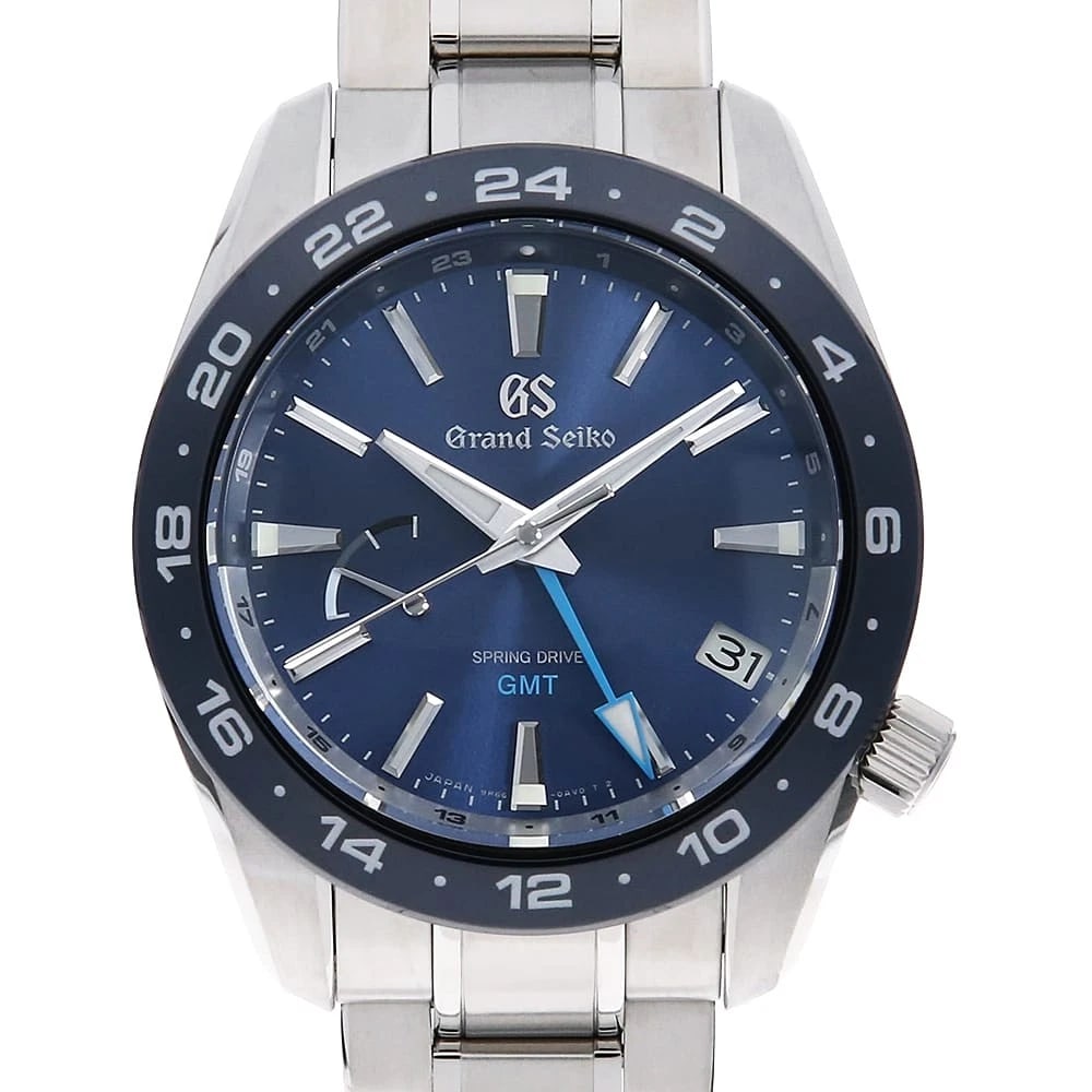 GRAND SEIKO SPORT WATCH: Grand Seiko Sport Watch Brand: Grand Seiko Type: Wrist watch Material: Band Material Stainless Steel, Case Material Stainless Steel Color: Dial Color Blue Size: Case:W40mm Circumference of Wrist:2