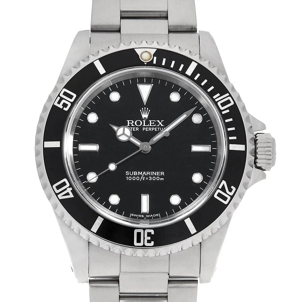 ROLEX SUBMARINER BLACK WATCH: ROLEX SUBMARINER black Watch Brand: ROLEX Type: Wrist watch Material: Band Material Stainless Steel, Case Material Stainless Steel Color: Dial Color Black Size: Case:W40mm Circumference of Wrist:1