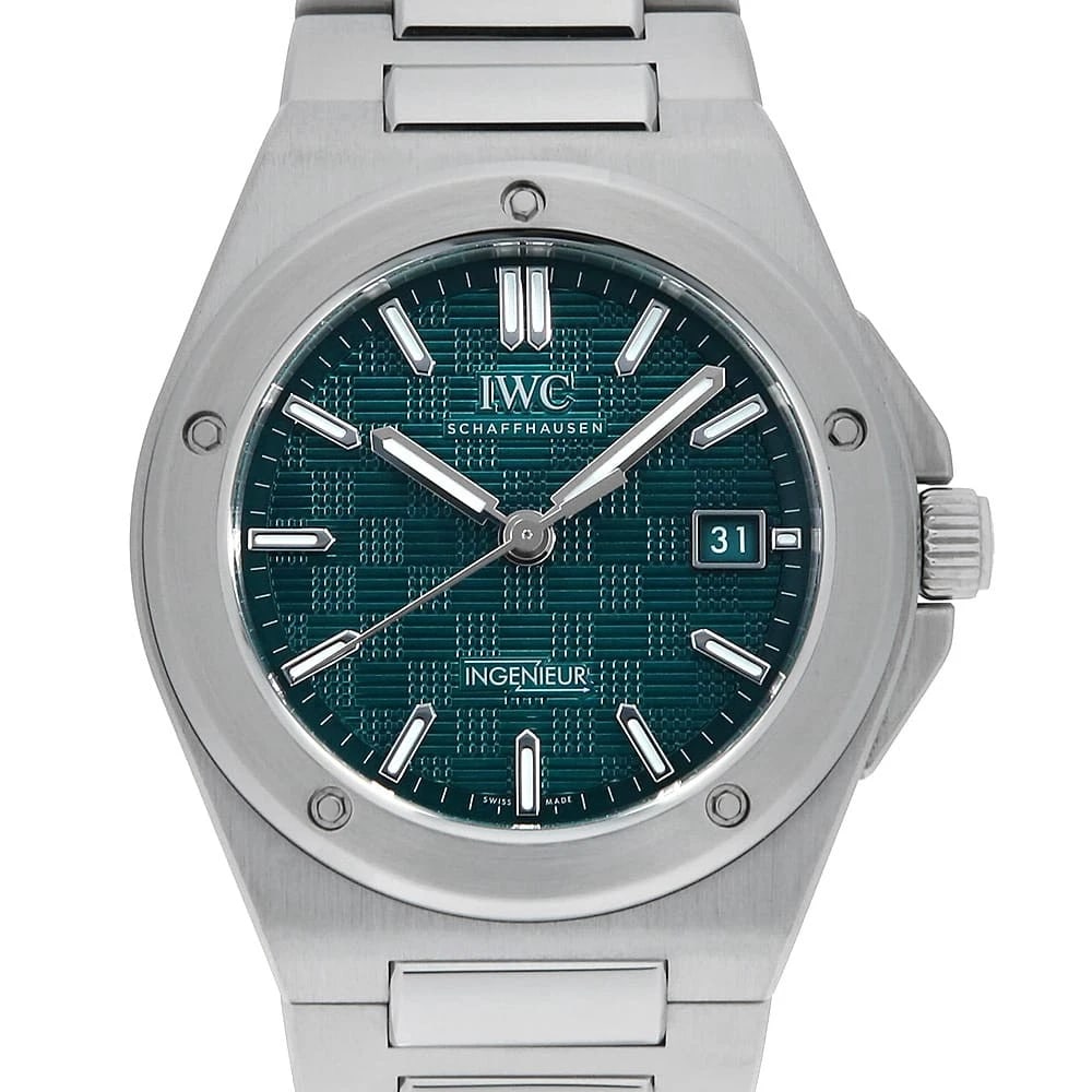 IWC INGENIEUR WATCH: IWC Ingenieur Watch Brand: IWC Type: Wrist watch Material: Band Material Stainless Steel, Case Material Stainless Steel Color: Dial Color Green Size: Case:W40mm Circumference of Wrist:18cm Access