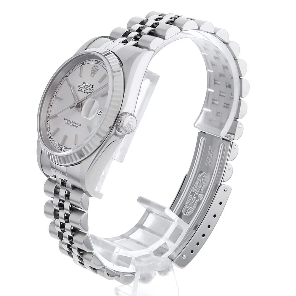 ROLEX DATEJUST SILVER WATCH - 2