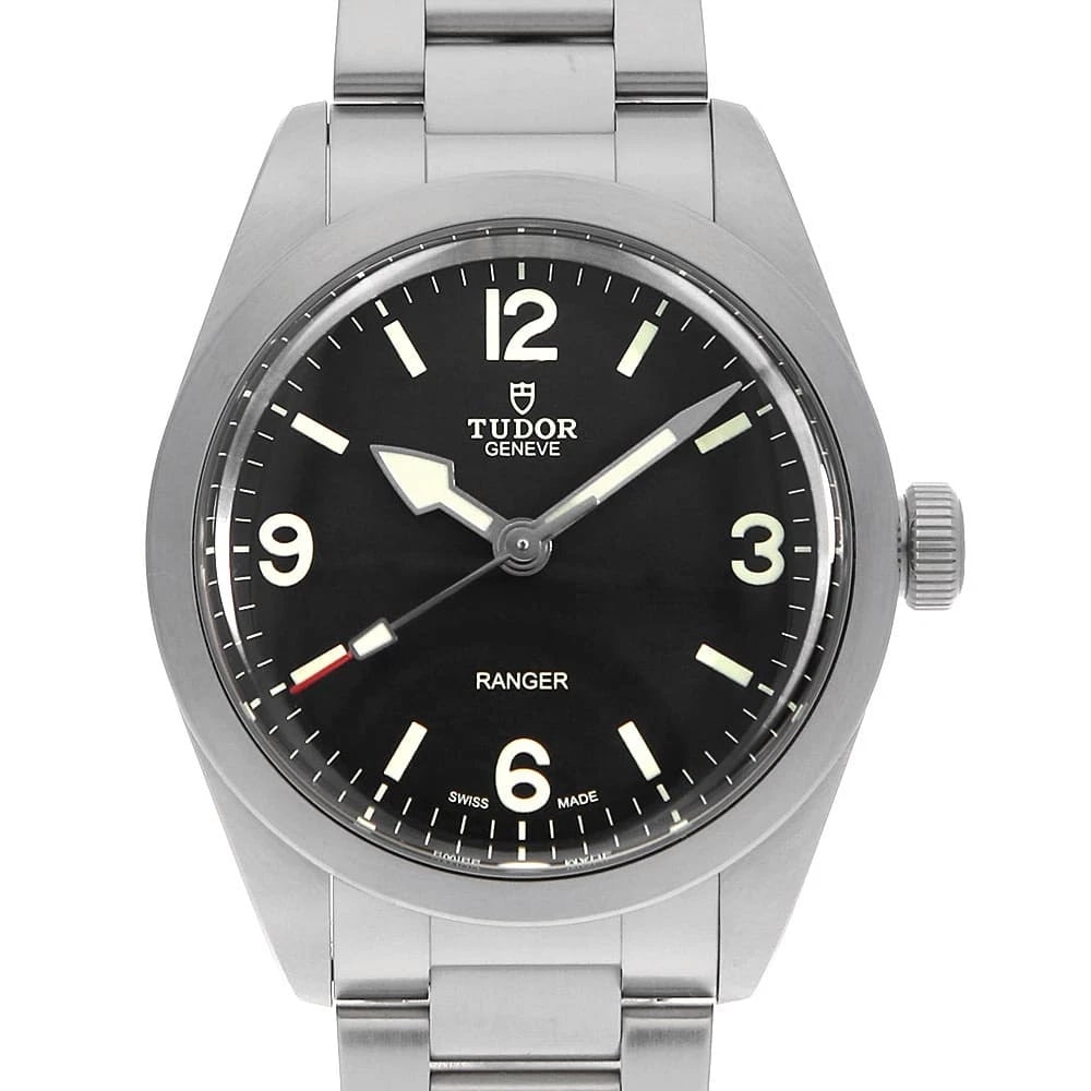 TUDOR RANGER WATCH: TUDOR Ranger Watch Brand: TUDOR Type: Wrist watch Material: Band Material Stainless Steel, Case Material Stainless Steel Color: Dial Color Black Size: Case:W39mm Circumference of Wrist:20.5cm 
