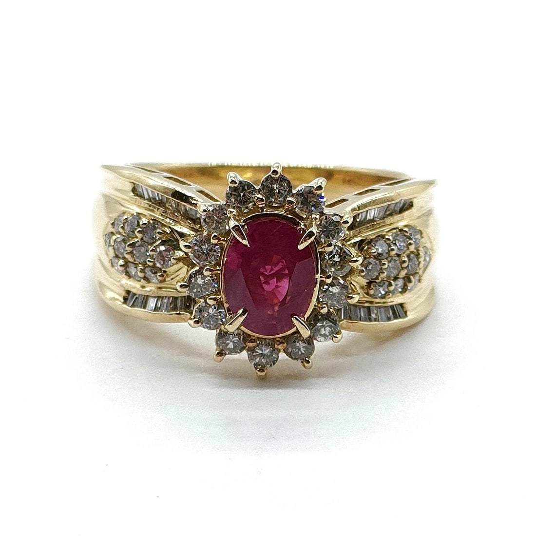 JEWELRY RING RUBY GOLD YELLOW GOLD ROSE: Jewelry Ring Ruby Gold Yellow Gold Rose Brand: Unbranded Type: Ring Material: Gold, Main Stone/Creation Ruby Color: Yellow Gold Size: US 7 Accessories: None Accessories Notice: When