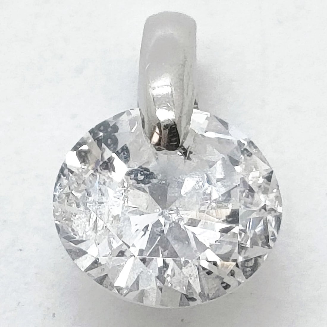JEWELRY PENDANT HEAD NATURAL DIAMOND PLATINUM (1 of 4)