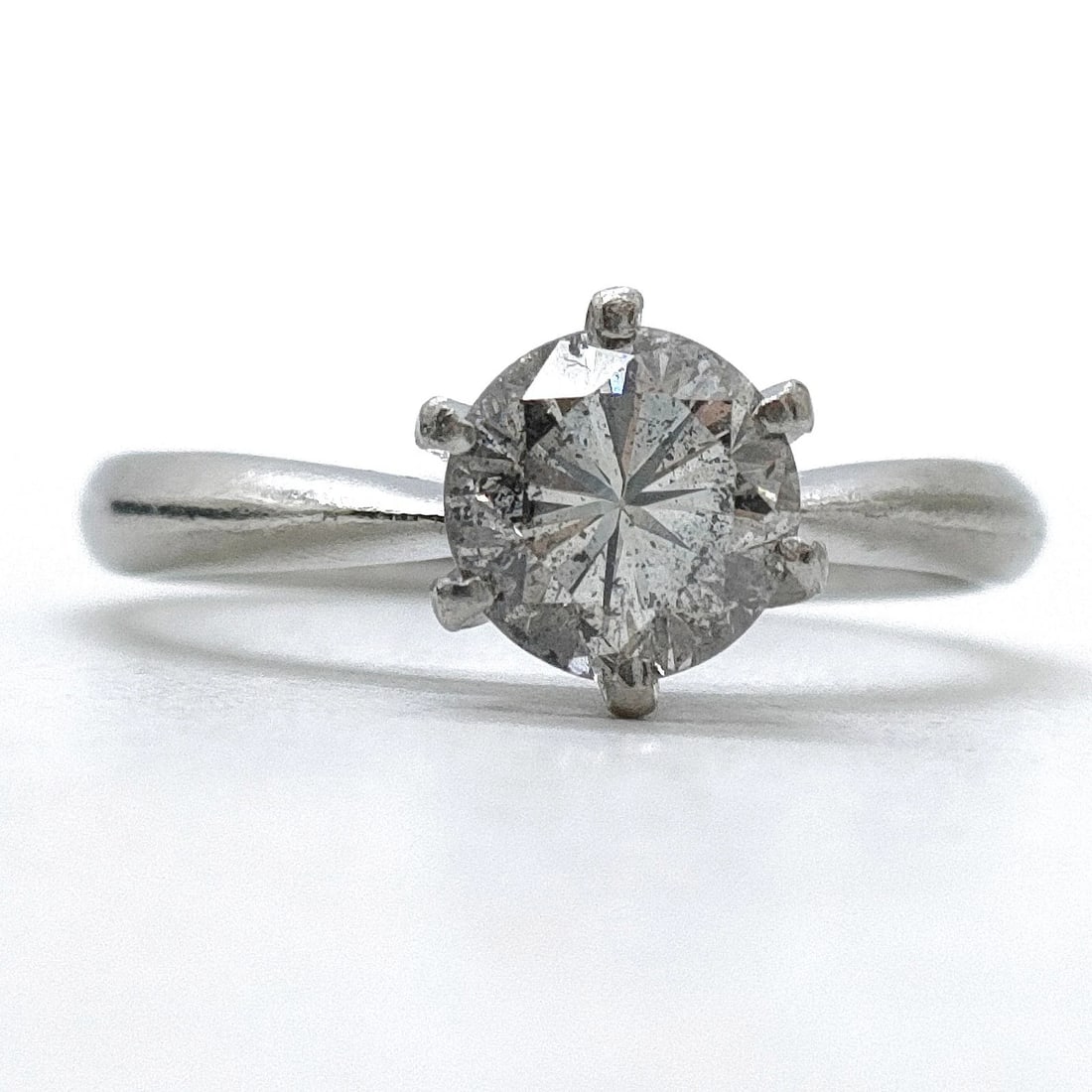 JEWELRY RING NATURAL DIAMOND PLATINUM: Jewelry Ring Natural Diamond Platinum Brand: Unbranded Type: Ring Material: Platinum, Main Stone/Creation Natural Color: Platinum Size: US 6 5/8 Accessories: None Accessories Notice: When