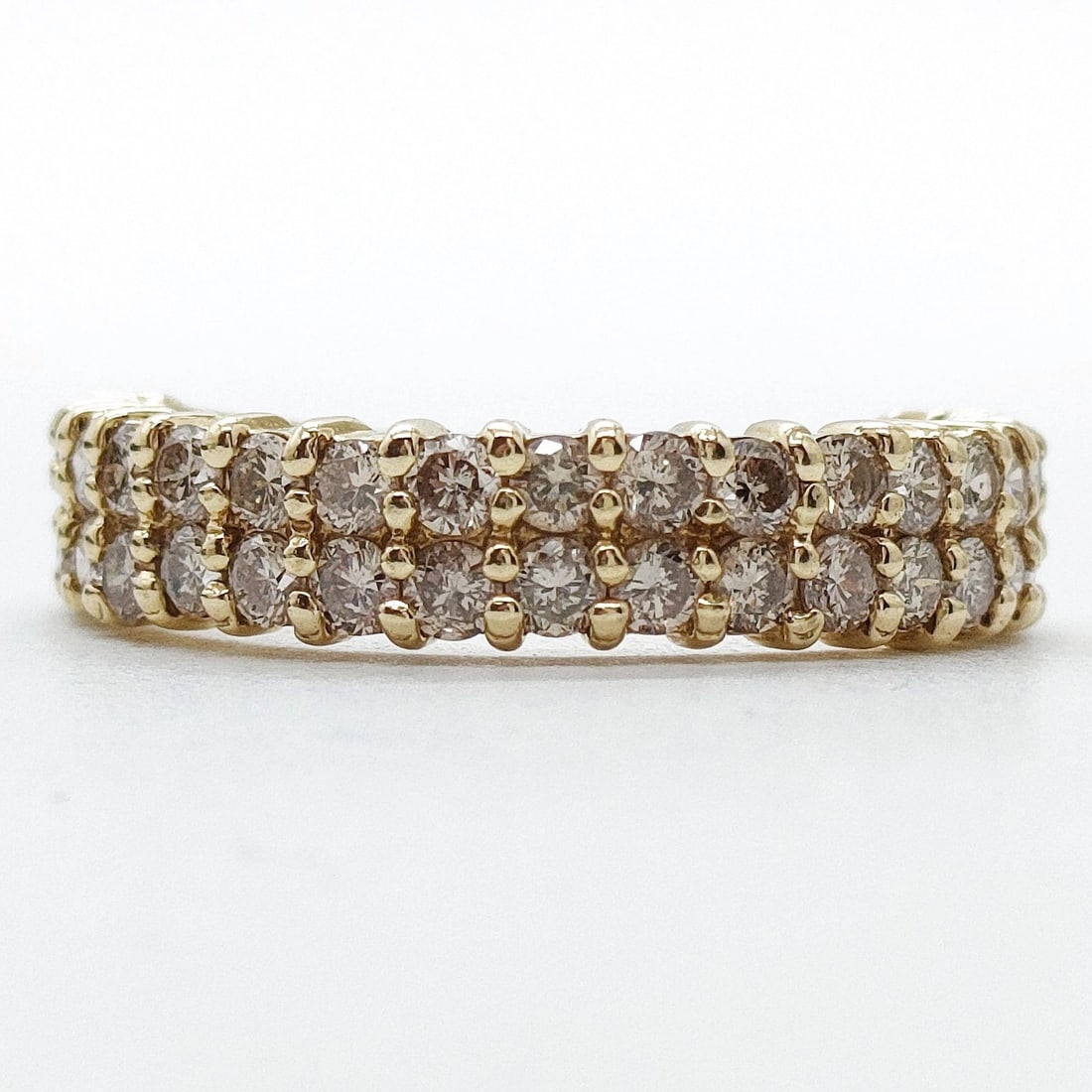 JEWELRY RING NATURAL DIAMOND GOLD: Jewelry Ring Natural Diamond Gold Brand: Unbranded Type: Ring Material: Gold, Color: Yellow Gold Size: US 5 3/4 Accessories: None Accessories Notice: When purchasing pre-owned goods, pleas