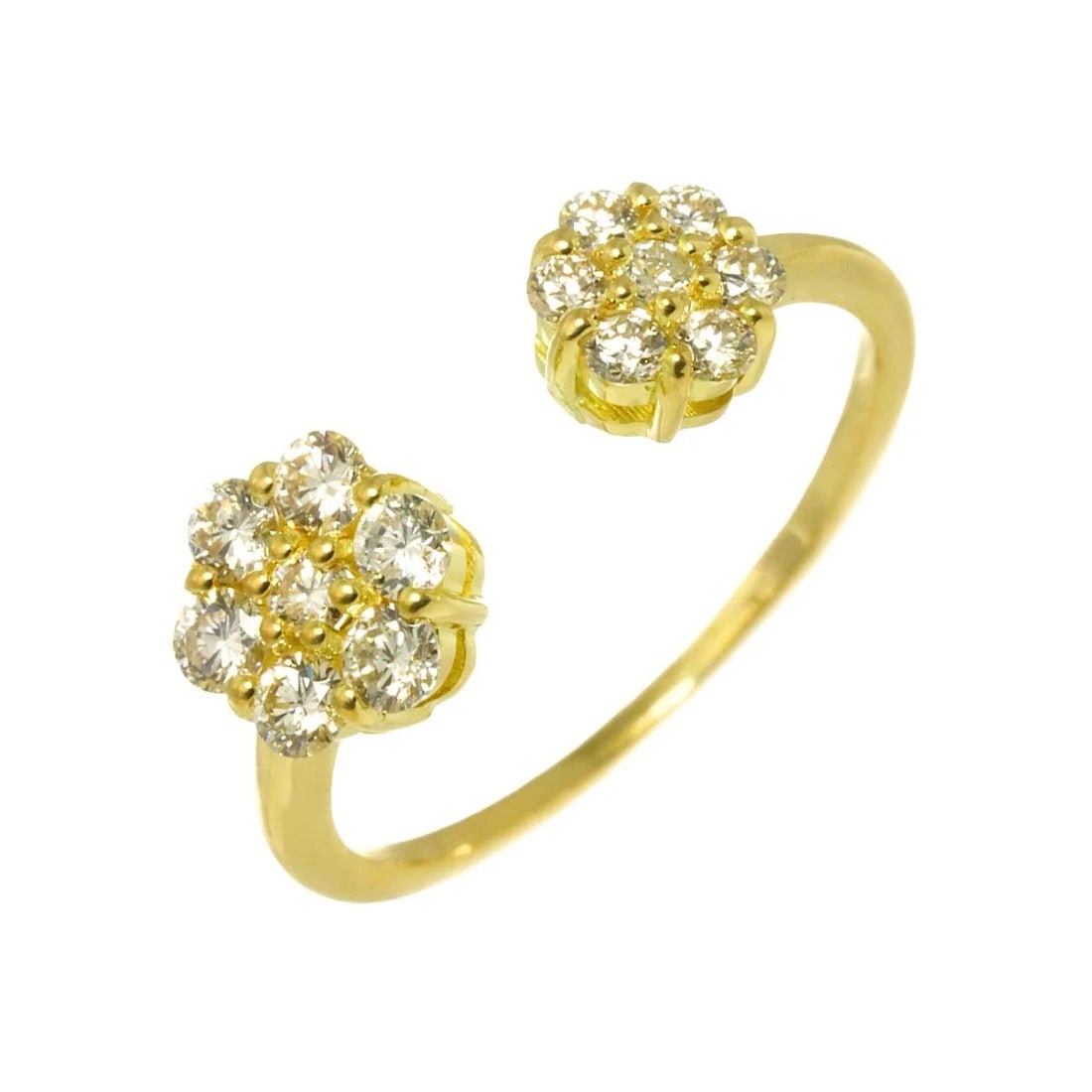 DIAMOND RING 18K YG YELLOW GOLD: Diamond Ring 18K YG Yellow Gold Brand: Unbranded Type: Ring Material: 750 Yellow Gold, Color: Yellow Gold Size: 3.25(US) Accessories: None Accessories Notice: When purchasing pre-owned goo