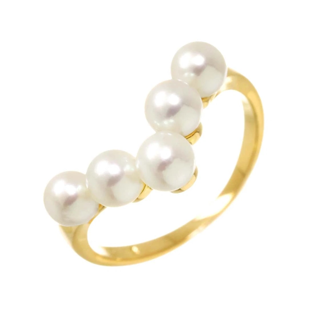 TASAKI BABY PEARL RING 18K YG 750: TASAKI Baby Pearl Ring 18K YG 750 Brand: TASAKI Type: Ring Material: 18K Yellow Gold, Main Stone/Creation Pearl Color: Yellow Gold Size: 4.5(US) Accessories: None Accessories Notice: When