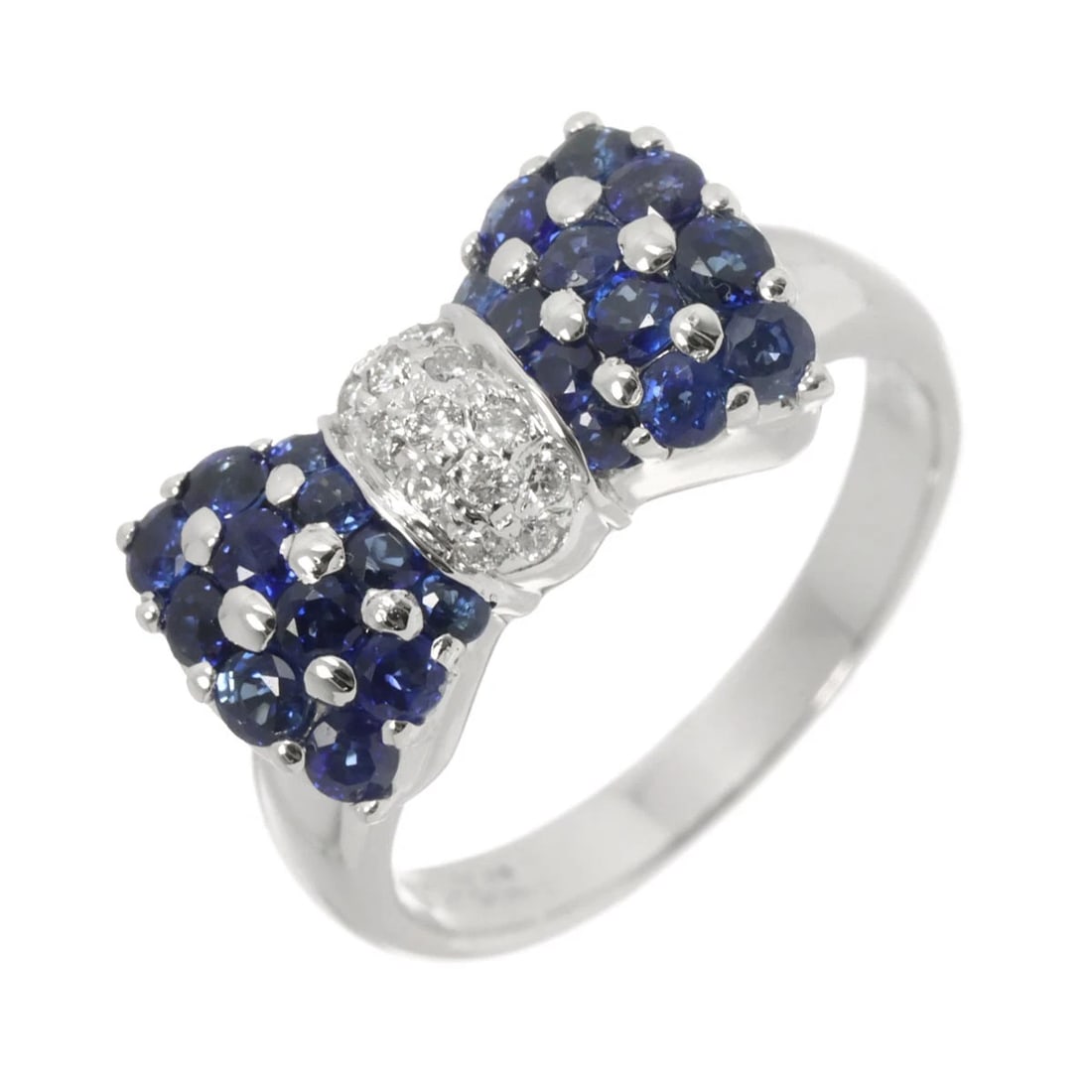 PONTE VECCHIO SAPPHIRE DIAMOND RING: Ponte Vecchio Sapphire Diamond 18K WG Brand: Ponte Vecchio Type: Ring Material: 18K White Gold, Main Stone/Creation Sapphire Color: White Gold Size: 6(US) Accessories: None Accessories