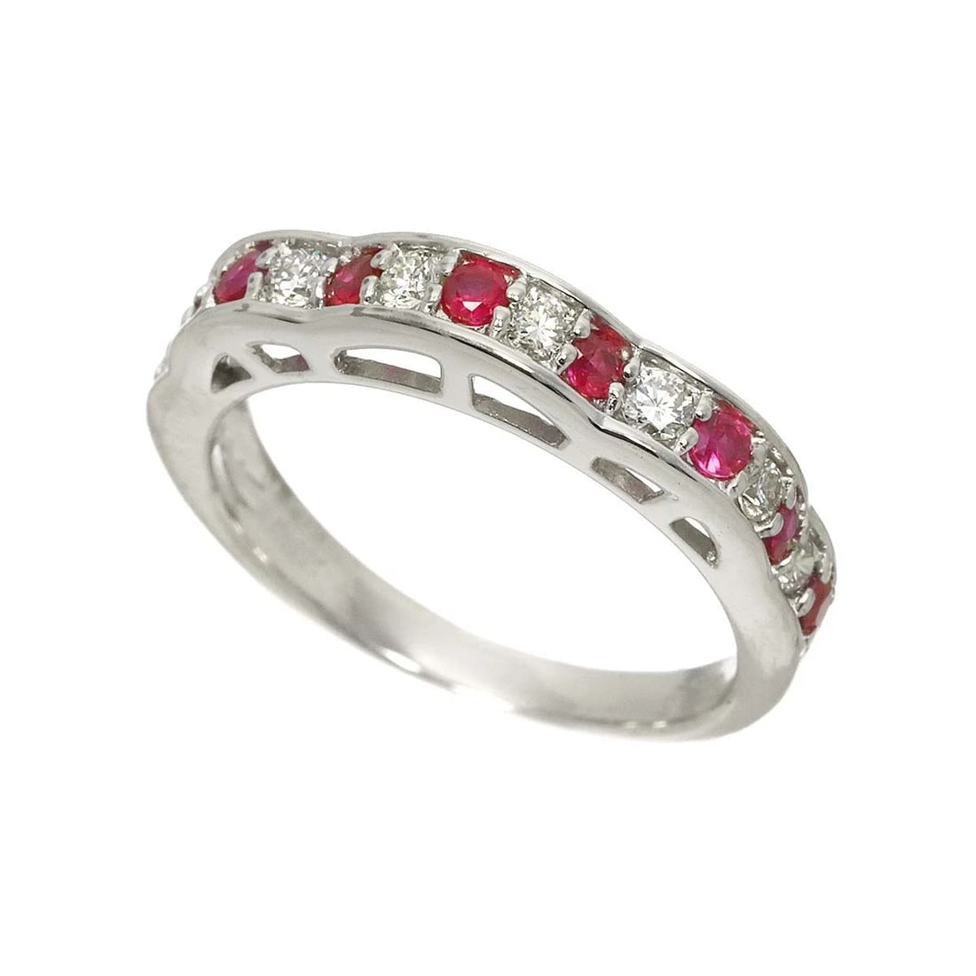 RUBY DIAMOND RING PT PLATINUM - 3