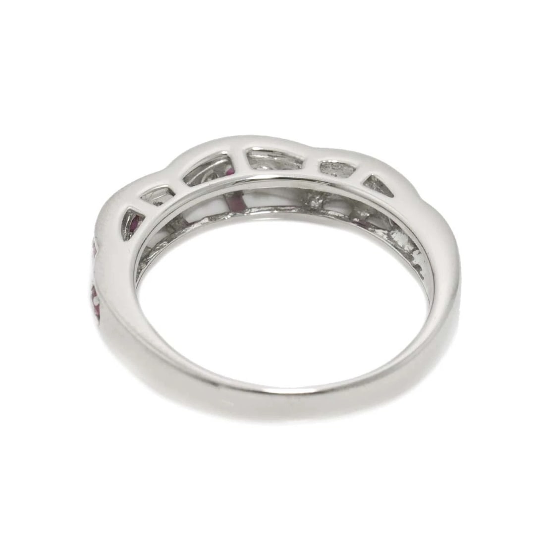 RUBY DIAMOND RING PT PLATINUM - 4