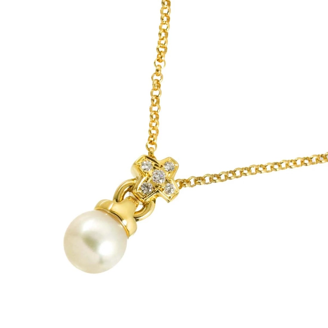 MIKIMOTO AKOYA PEARL DIAMOND NECKLACE (1 of 4)
