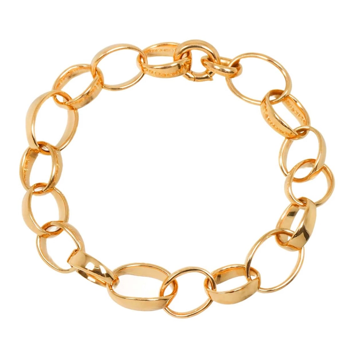 POMELLATO CHAIN BRACELET 18K PINK GOLD: Pomellato Chain Bracelet 18K Pink Gold Brand: Pomellato Type: Bracelet Material: 18K, Color: Gold Size: Size Inner circumference:apporox. 7.3inch Chain Width:(max.)12.9mm Accessories: None