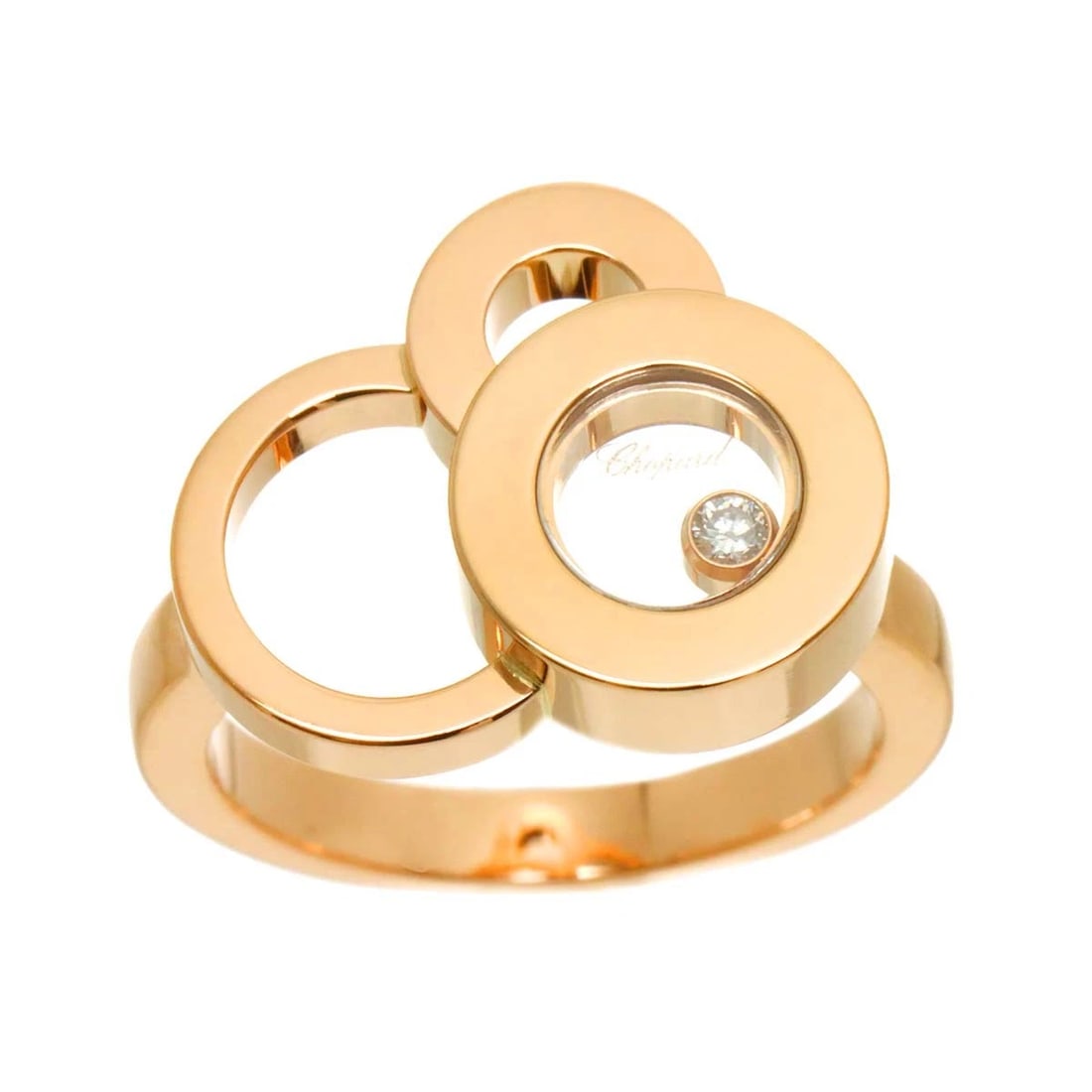 CHOPARD HAPPY DIAMOND BUBBLE RING 18K PG - 2