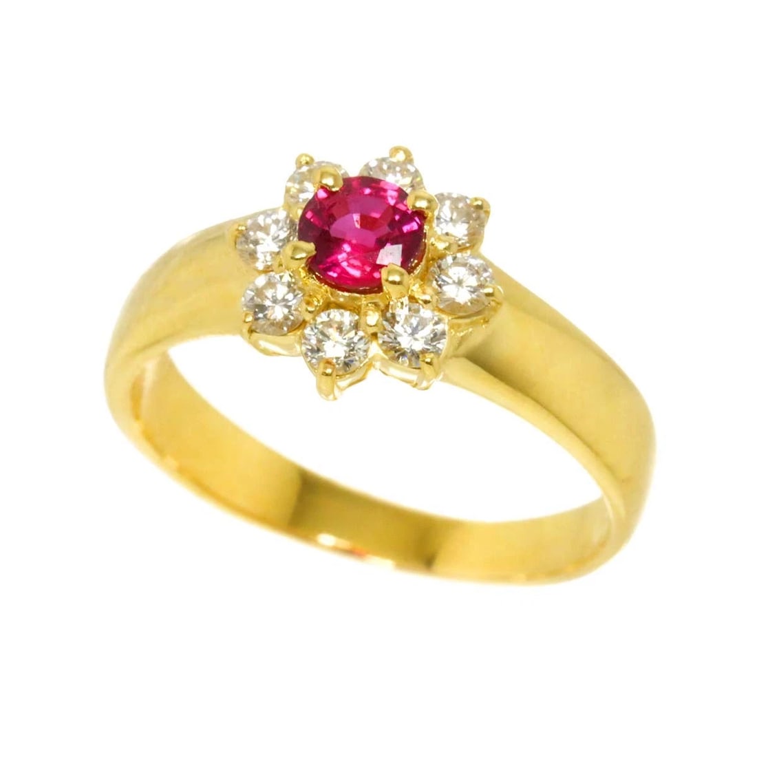 RUBY DIAMOND RING 18K YG - 3