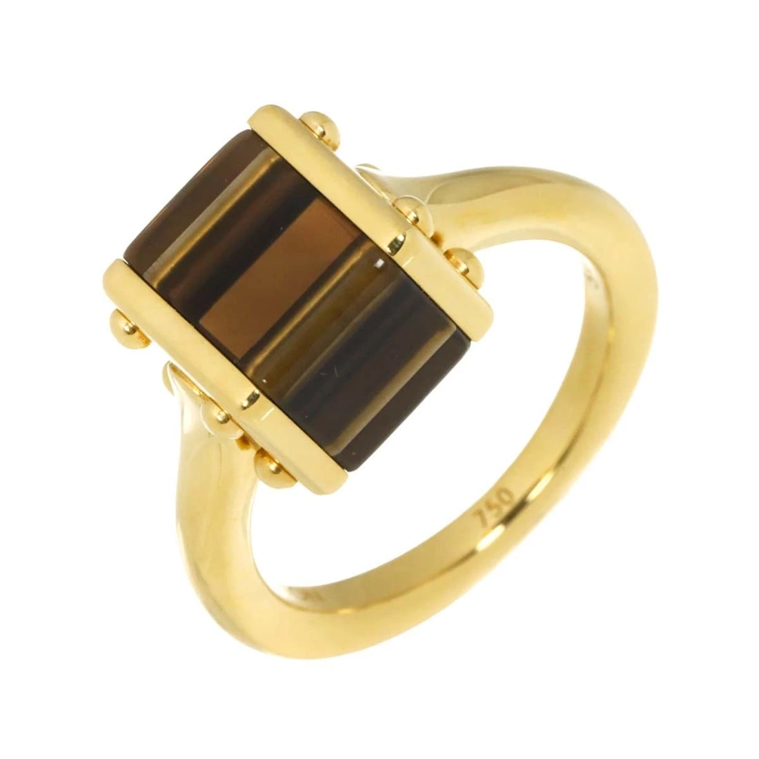 LOUIS VUITTON BERG CUBE QUARTZ RING 18K YG: LOUIS VUITTON Berg Cube Quartz Ring 18K YG Brand: LOUIS VUITTON Type: Ring Material: 18K, Main Stone/Creation Quartz Color: Gold Size: 7.25-7.5(US) Accessories: None Accessories Notice: Wh