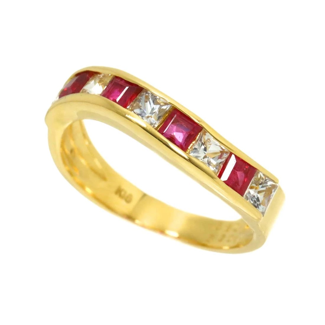 RUBY DIAMOND RING 18K YG - 3