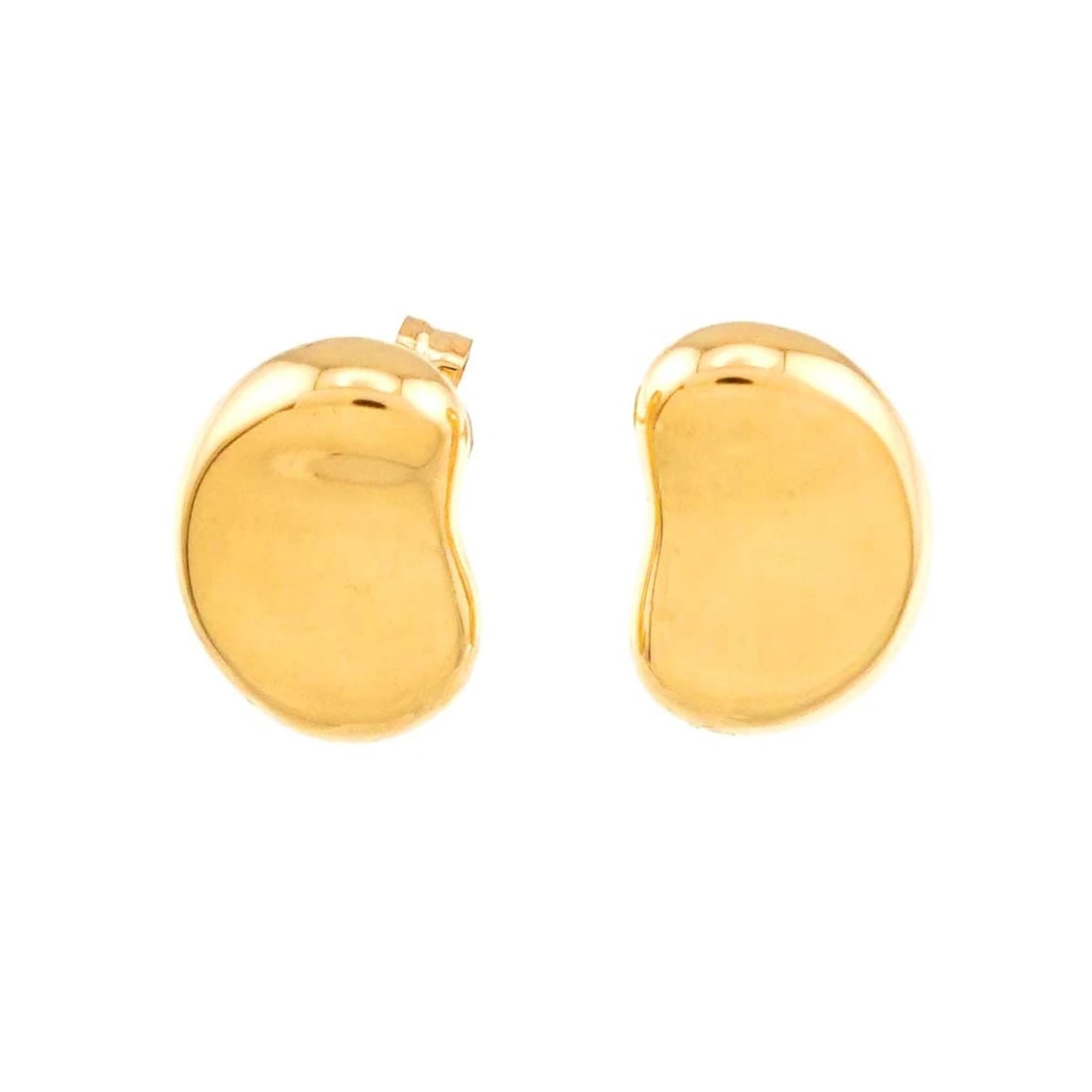 TIFFANY CO. BEAN EARRINGS PIERCED 18K: TIFFANY Co. Bean Earrings Pierced 18K Brand: TIFFANY CO. Type: Earrings Material: 750 Yellow Gold, Color: Yellow Gold Size: W 8.3 X H 11.5mm Accessories: None Accessories Notice: When