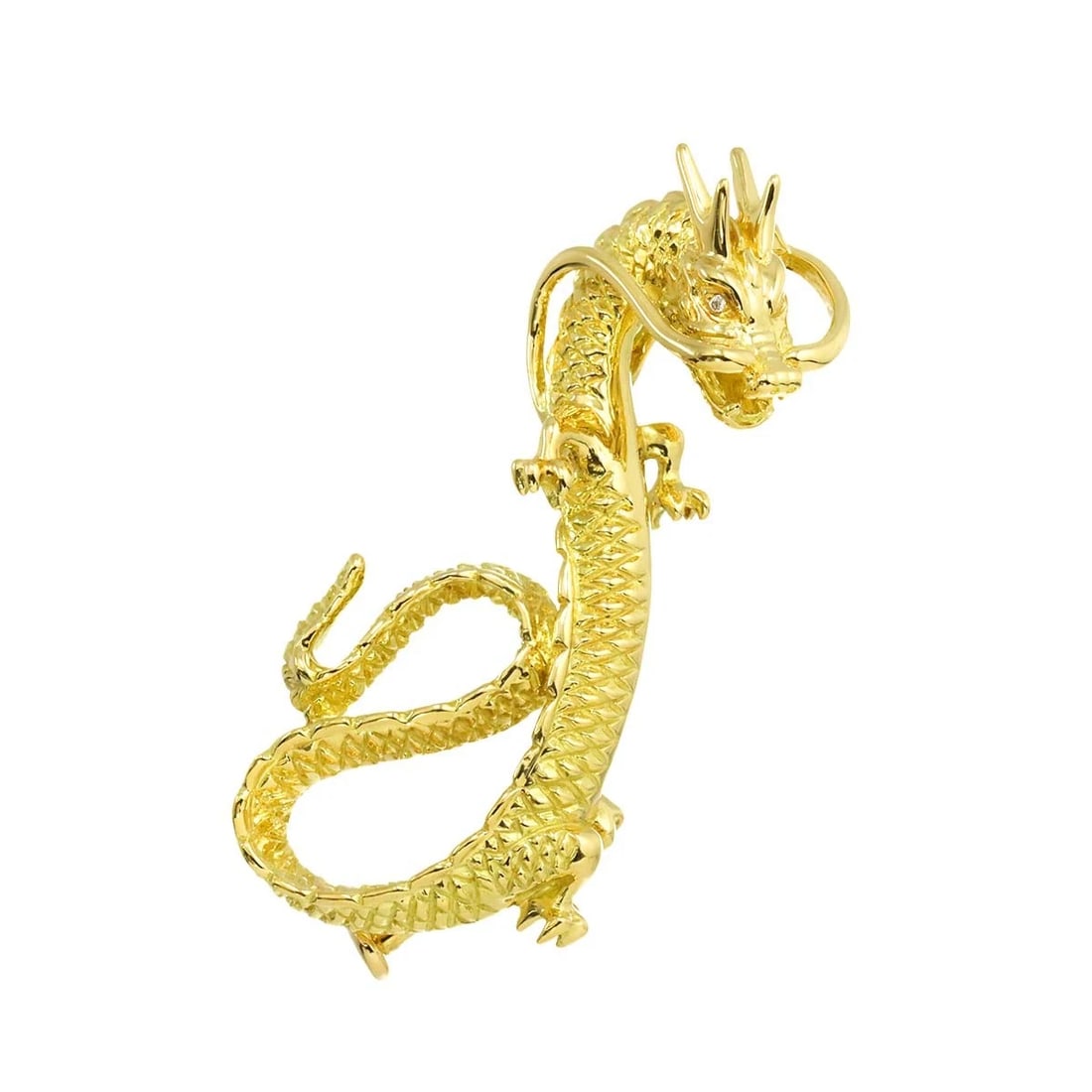 DIAMOND BROOCH 18K YG YELLOW GOLD: Diamond Brooch 18K YG Yellow Gold Brand: Unbranded Type: Brooch Material: 18K, Color: Gold Size: Size W 21 x H 44mm Thickness: 10.2mm Accessories: None Accessories Notice: When purchasing