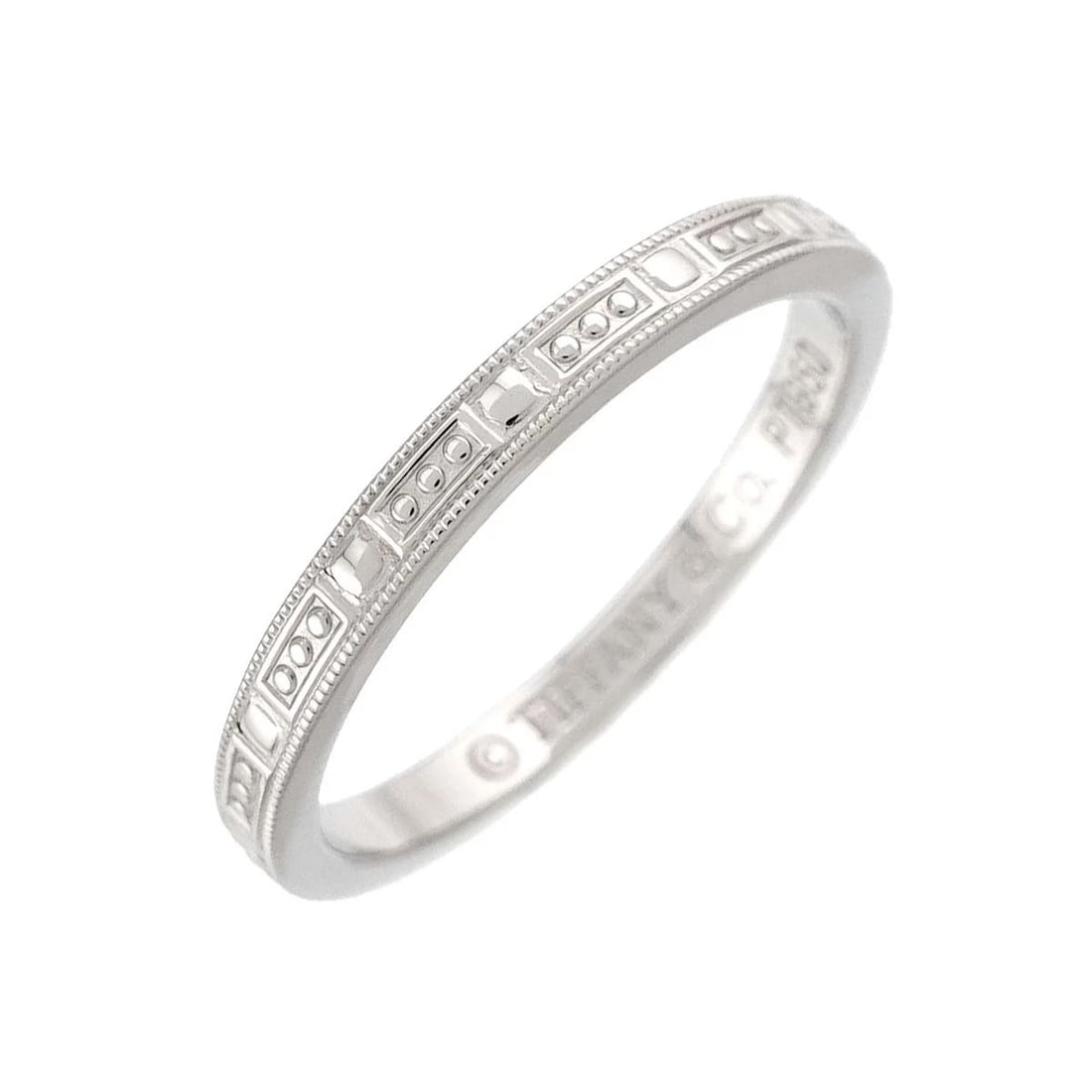 TIFFANY CO. LEGACY RING PT: TIFFANY Co. Legacy Ring Pt Brand: TIFFANY Co. Type: Ring Material: Pt Platinum, Color: Platinum Size: 8.25(US) Accessories: None Accessories Notice: When purchasing pre-owned goods, please