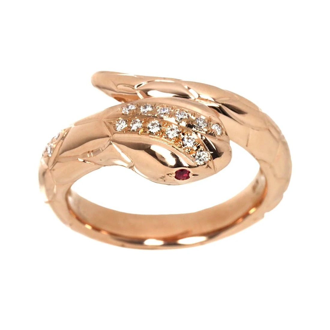 DIAMOND RUBY RING 18K PG - 2