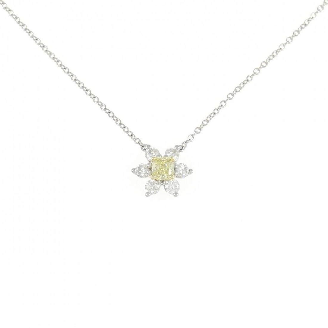 TIFFANY & CO. BUTTERCUP NECKLACE: TIFFANY & Co. Buttercup Necklace Brand: TIFFANY&Co. Type: Necklace Material: Platinum 950/750 Yellow Gold, Main Stone/Creation Natural Color: Yellow Gold Size: 41cmActual Size Pendant length
