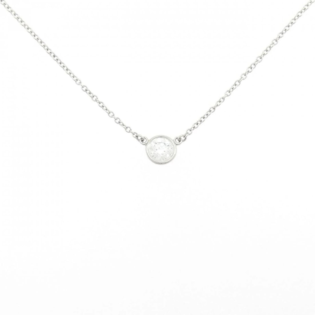 TIFFANY & CO. BY THE YARD NECKLACE: TIFFANY & Co. By the Yard Necklace Brand: TIFFANY&Co. Type: Necklace Material: Platinum950, Main Stone/Creation Natural Color: Platinum Size: 41cmActual Size Diameteraround: 5.6mm Chain
