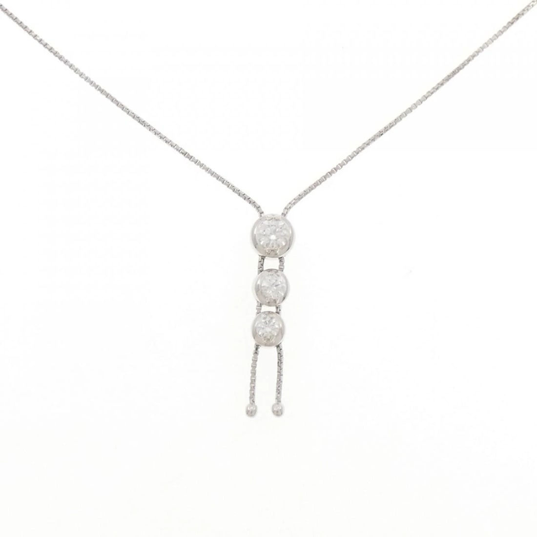 TASAKI DIAMOND NECKLACE: Tasaki Diamond Necklace Brand: TASAKI Type: Necklace Material: K18 white gold, Main Stone/Creation Natural Color: White Gold Size: -52cmActual Size Pendant length approx. x width approx.: