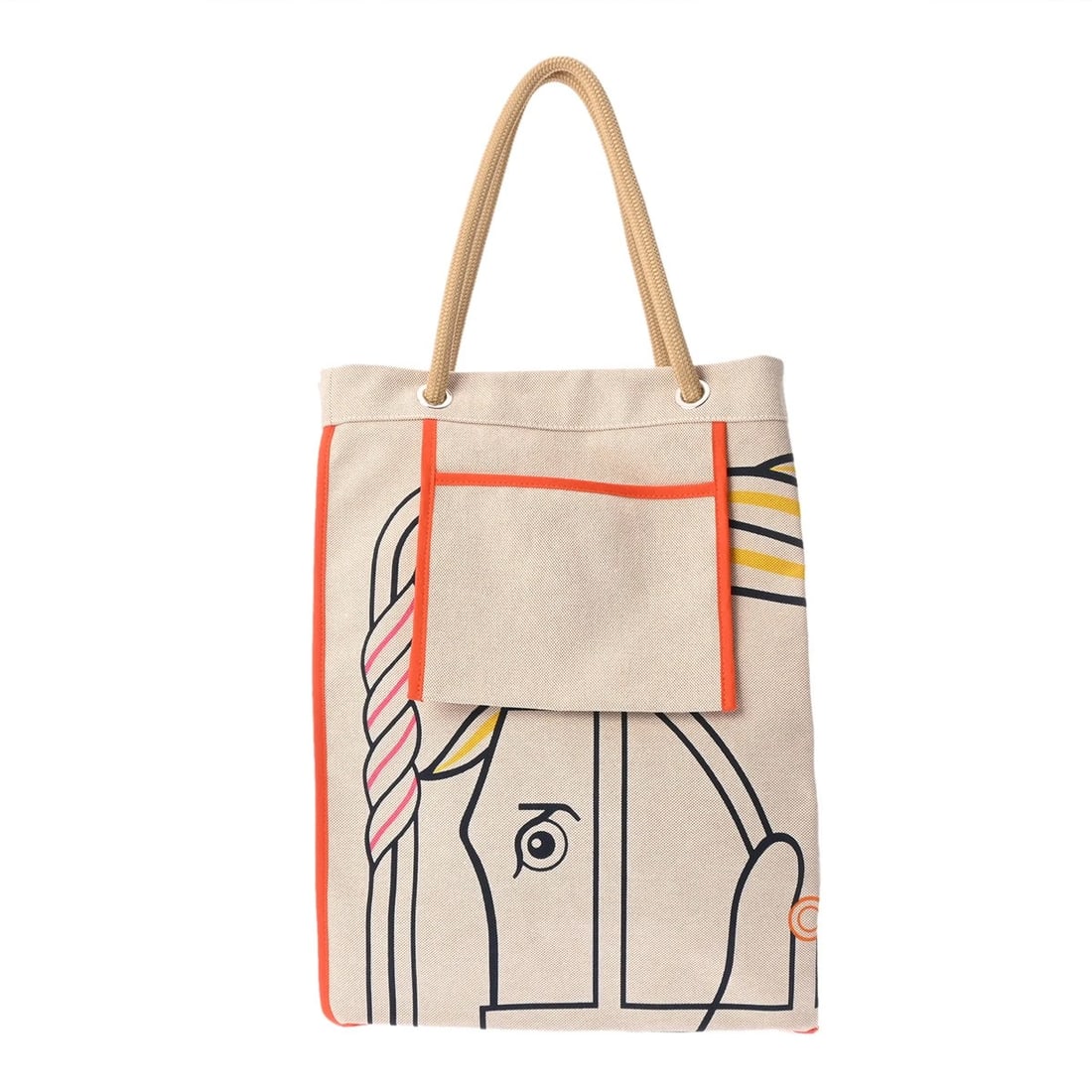 HERMES CADREGE BEACH BAG: HERMES Cadrege Beach Bag Brand: HERMES Type: Tote Bag Material: Tower ash Color: multicolor Size: H:about 18.1inch W:about 13.0inch D:about 6.5inch Shoulder:about 20.5inch Accessories: None
