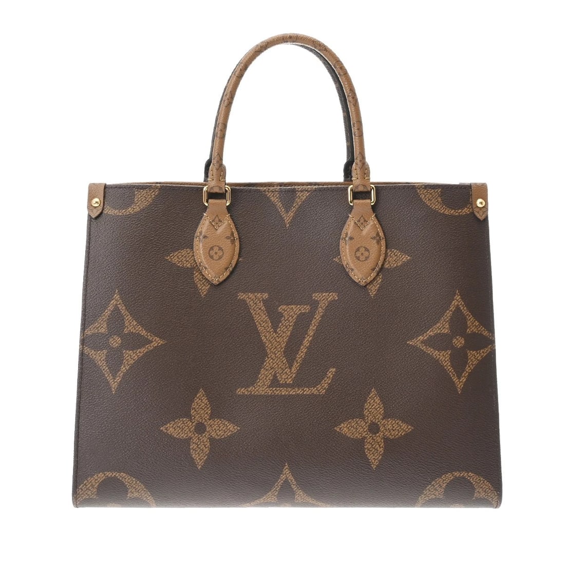 LOUIS VUITTON ON THE GO MM NEW MODEL MONOGRAM: LOUIS VUITTON On the Go MM New Model Monogram Brand: LOUIS VUITTON Type: Tote Bag Material: Monogram canvas Color: Brown Size: H:about 10.6inch W:about 13.6inch D:about 5.5inch Shoulder:about