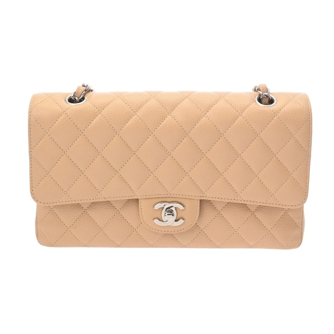 CHANEL W FLAP WCHAINSHOULDER 25 MATRASSE CAVIAR (1 of 9)