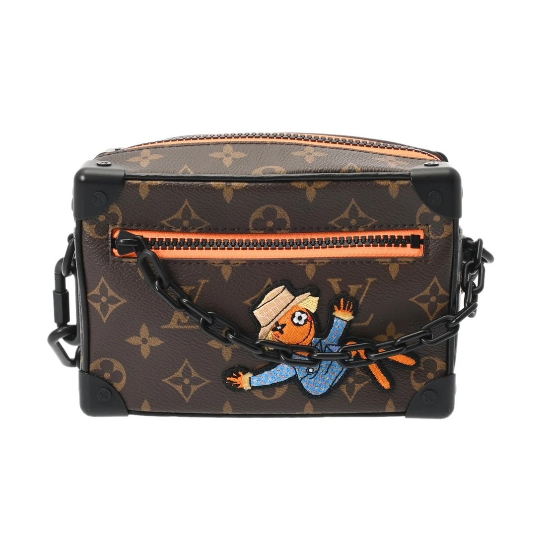 LOUIS VUITTON MINI SOFT TRUNK LV FRIEND MONOGRAM: LOUIS VUITTON Mini Soft Trunk LV Friend Monogram Brand: LOUIS VUITTON Type: Shoulder Bag Material: Monogram canvas Color: Brown Size: H:about 4.7inch W:about 7.1inch D:about 3.0inch Shoulder:about