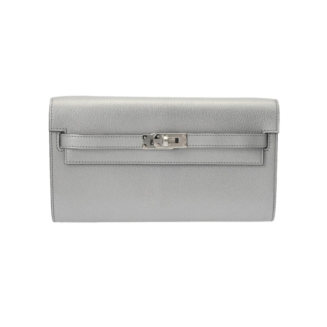 HERMES KELLY WALLET LONG TO GO ARGENT UNISEX PURSE (1 of 9)