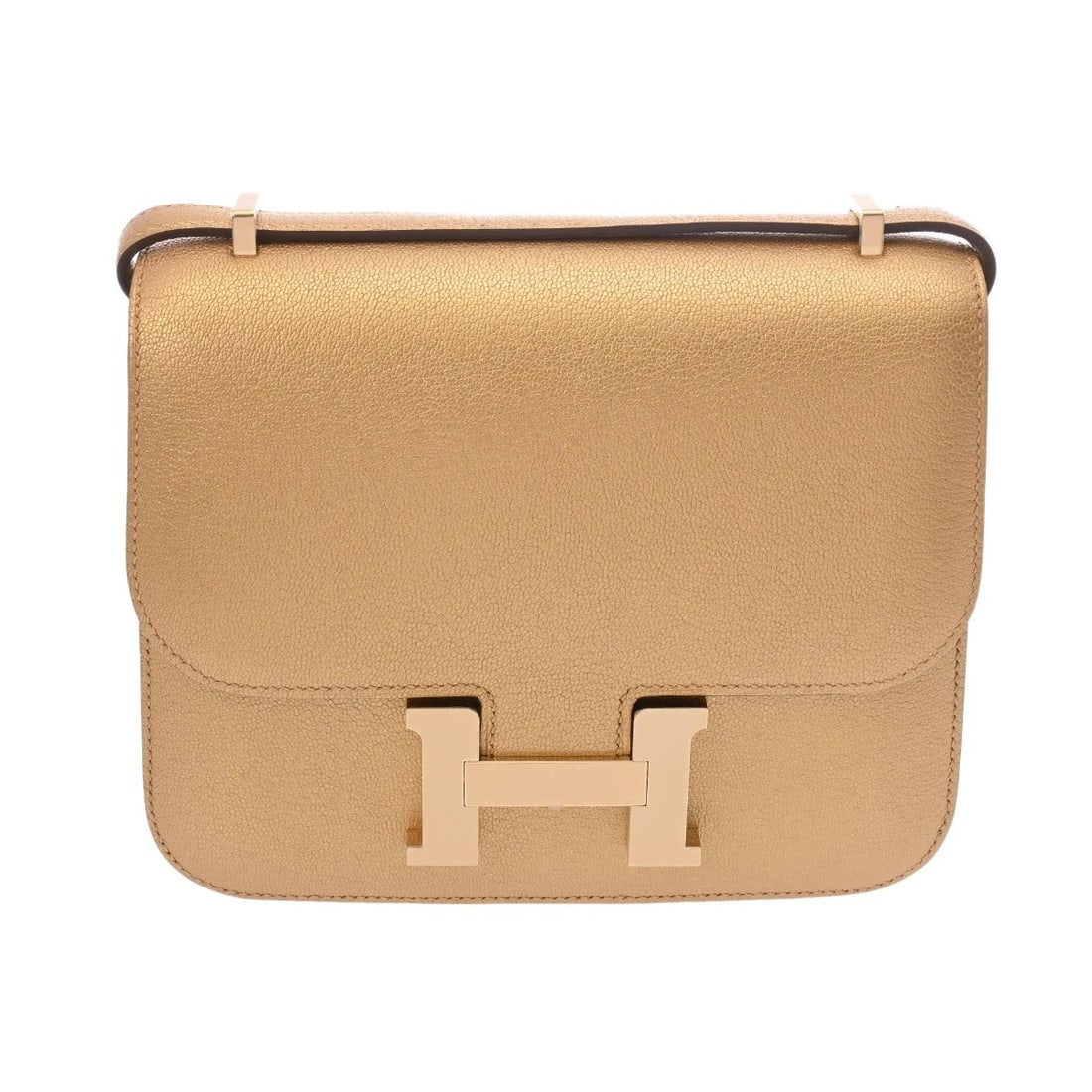 HERMES CONSTANCE 3 18 MIROIR PARI: HERMES Constance 3 18 Miroir Pari Brand: HERMES Type: Shoulder Bag Material: Shepur Shamquila Color: Dore Size: H:about 5.5inch W:about 7.3inch D:about 2.0inch Shoulder:about 23.6inch (double/sing