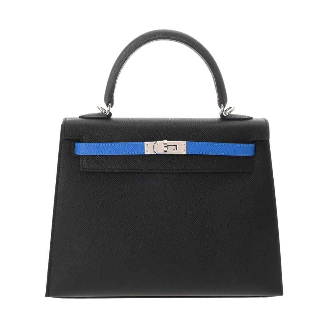HERMES KELLY 25 OUTER SEWING TRICOLOR VEAU EPSOM: HERMES Kelly 25 outer sewing tricolor Veau Epsom Brand: HERMES Type: 2WAY bag Material: Veau Epsom Color: Ardoise/Blue Hydra Size: H:about 7.3inch W:about 9.8inch Bottom D:about 3.7inch Shoulder:a