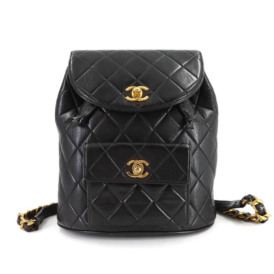 CHANEL MATELASSE CHAIN BACKPACK LEATHER BLACK (1 of 4)