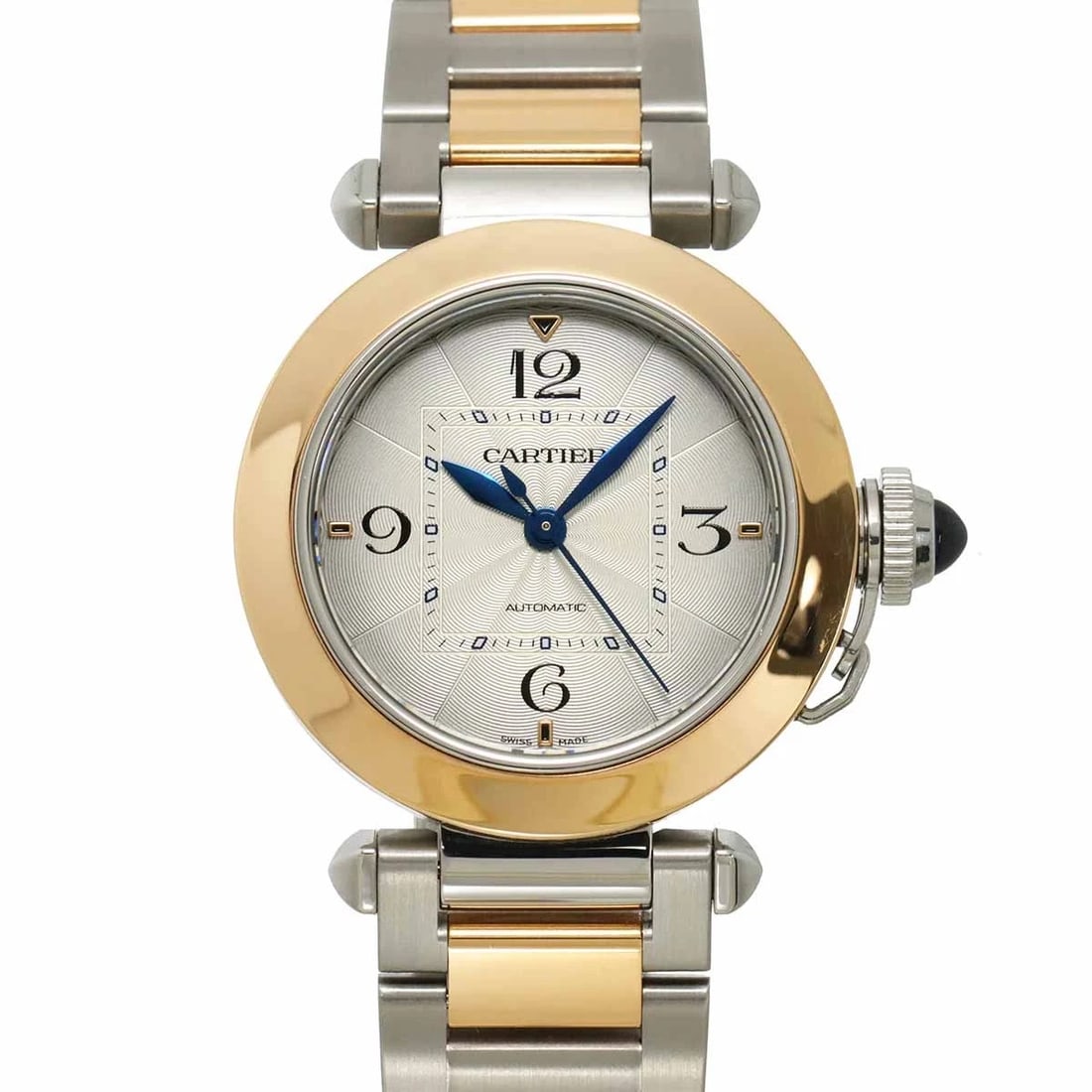 CARTIER PASHA 750 PINK GOLD SILVER WATCH WATCH (1 of 2)