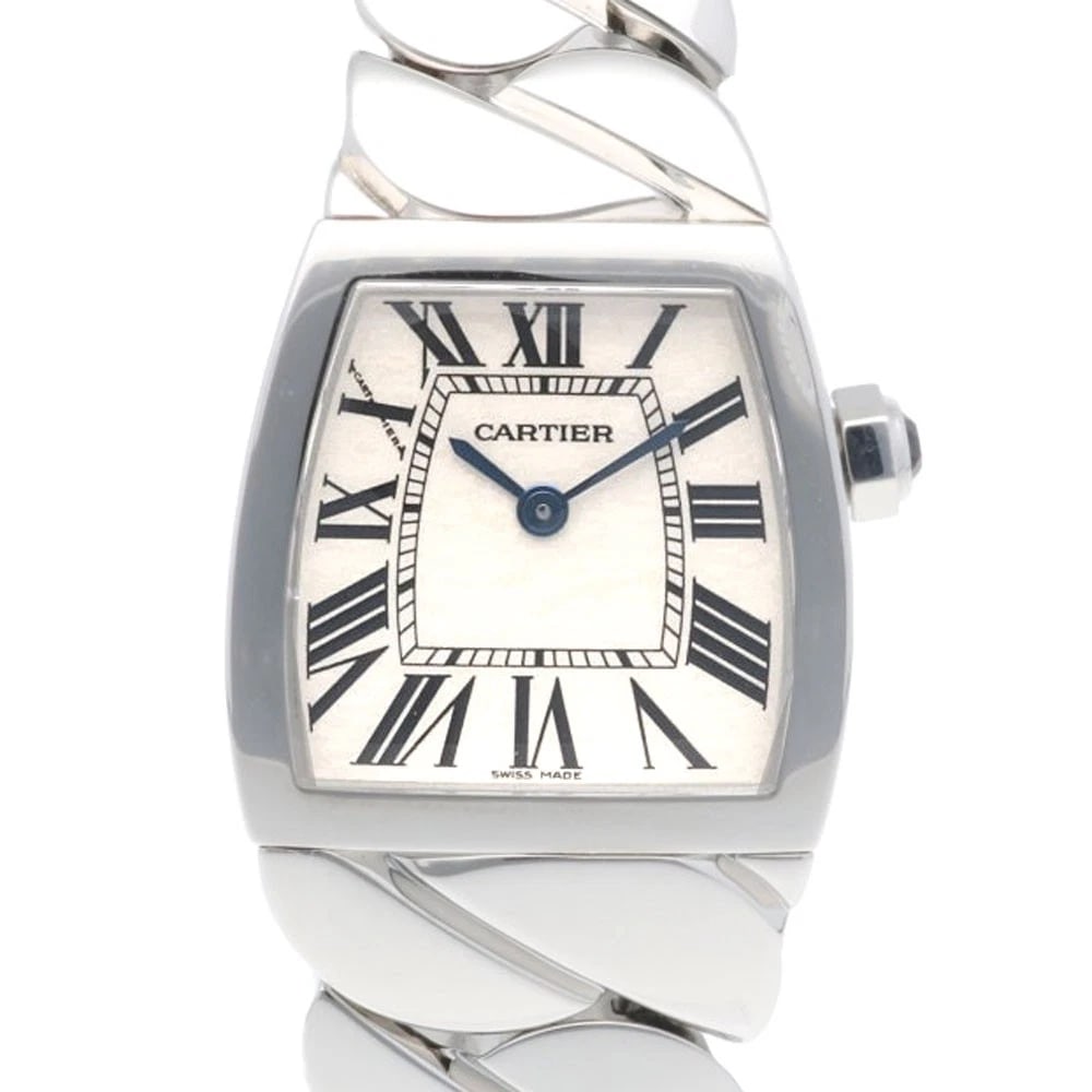 CARTIER LADONIA WATCHES STAINLESS STEEL WATCH: CARTIER Ladonia Watches Stainless Steel Watch Brand: CARTIER Type: Wristwatch Material: Stainless Steel Color: Ivory Size: Case:W0.9inch x H0.9inch/ W22.0mm x H22.0mmBand Length:6.1inch / 15.5cm