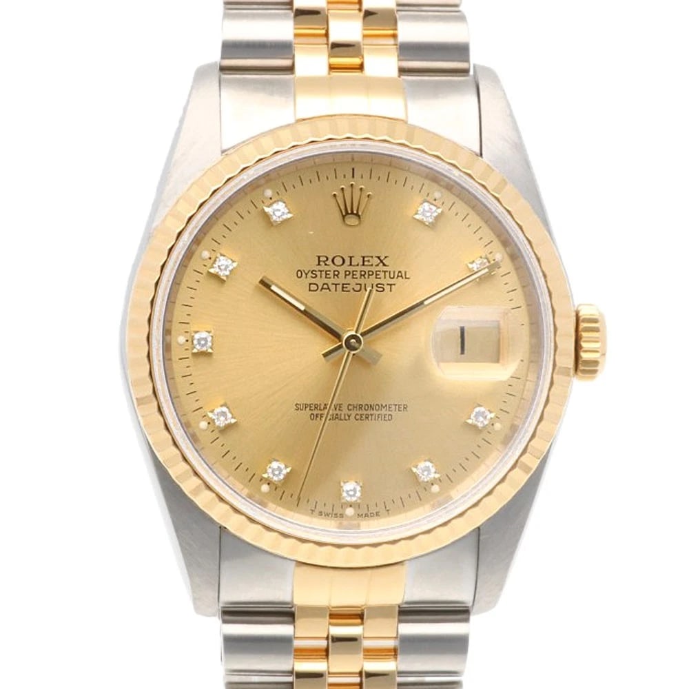ROLEX DATEJUST WATCHES STAINLESS STEEL K18 YELLOW GOLD WATCH (1 of 5)