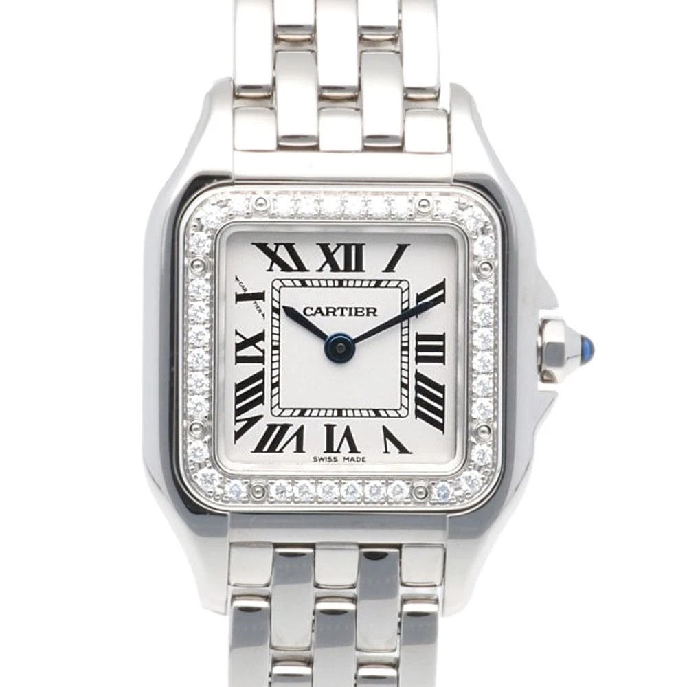 CARTIER PANTHERESM WATCHES STAINLESS STEEL DIAMOND BEZEL WATCH (1 of 5)