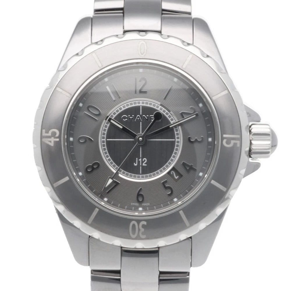CHANEL J12 CHROMATIC WATCHES CERAMIC TITANIUM WATCH: CHANEL J12 Chromatic Watches ceramic titanium Watch Brand: CHANEL Type: Wristwatch Material: ceramic Color: gray Size: Case Diameter:33.5mmBand Length:6.1inch / 15.5cm Accessories: None Ac
