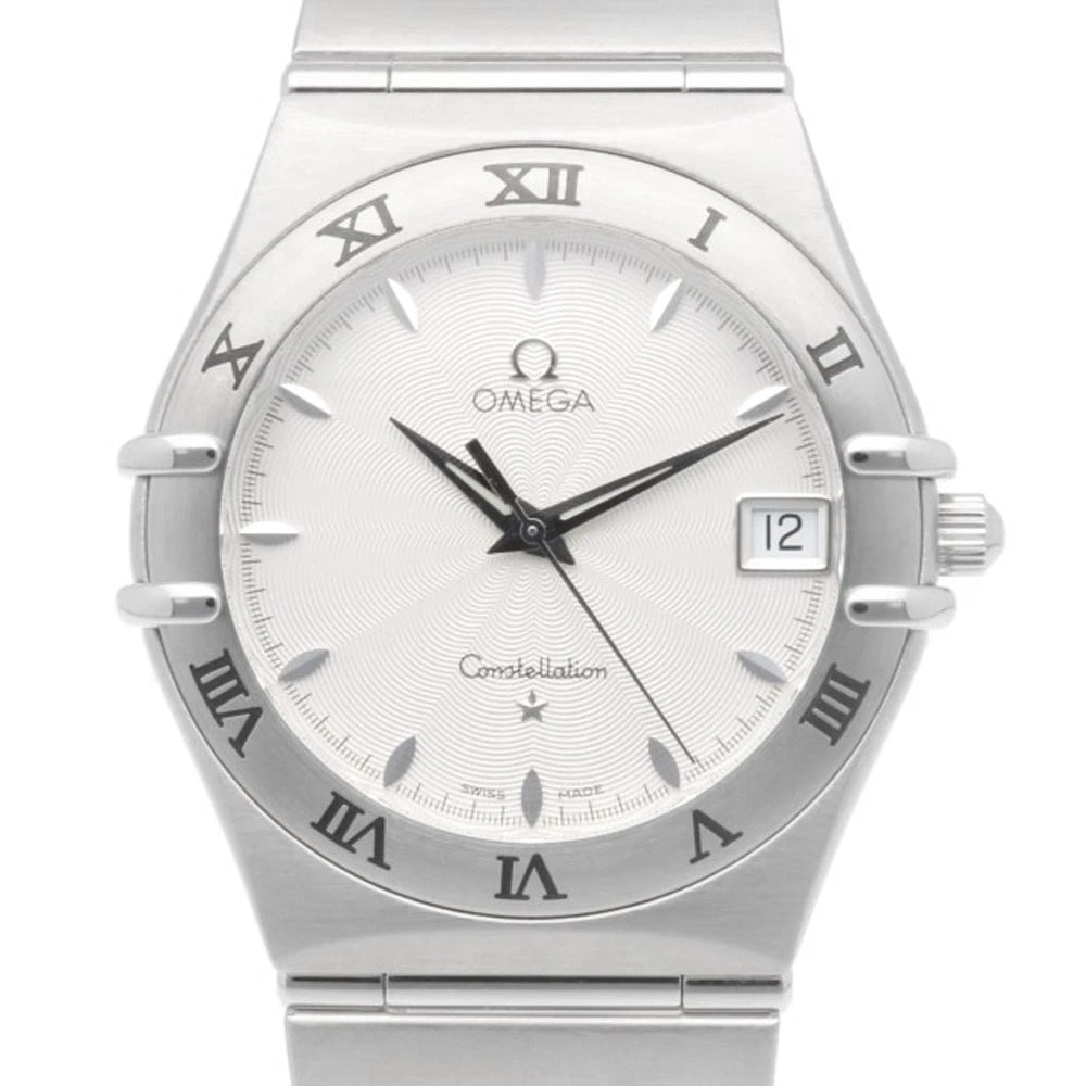 OMEGA CONSTELLATION WATCHES STAINLESS STEEL WATCH: OMEGA Constellation Watches Stainless Steel Watch Brand: OMEGA Type: Wristwatch Material: Stainless Steel Color: white Size: Case Diameter:33.0mmBand Length:6.5inch / 16.5cm Accessories: None