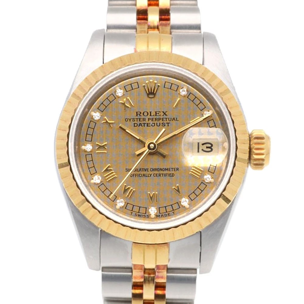 ROLEX DATEJUST WATCHES STAINLESS STEEL K18 YELLOW GOLD WATCH (1 of 5)