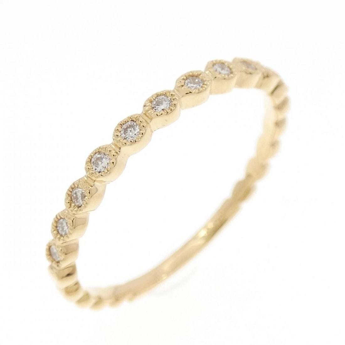 K18YG DIAMOND RING: K18YG Diamond Ring Brand: Unbranded Type: Diamond Ring Material: K18 yellow gold, Main Stone/Creation Natural Color: Yellow Gold Size: US6 1/2 Accessories: None Accessories Notice: When